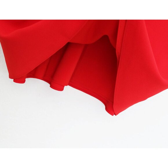 Alice + Olivia Red 3/4 Bell Sleeves V Neck Mini Shift Dress - Picture 12 of 16